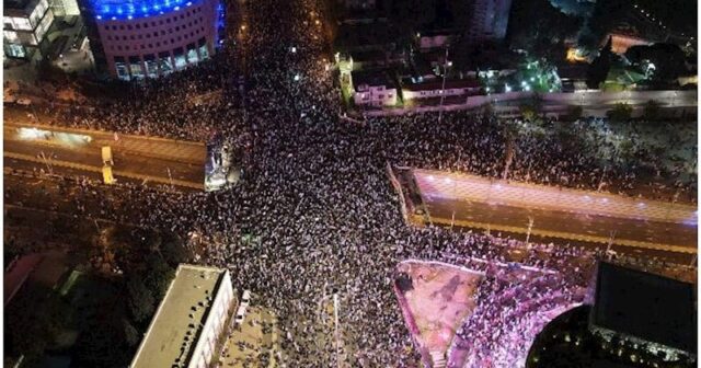 Təl-Əvivdə 100 minlik aksiya: Etirazçılarla polis toqquşdu 