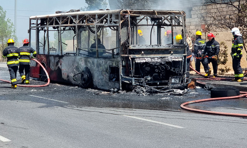 Bakıda sərnişin avtobusu partladı – Video