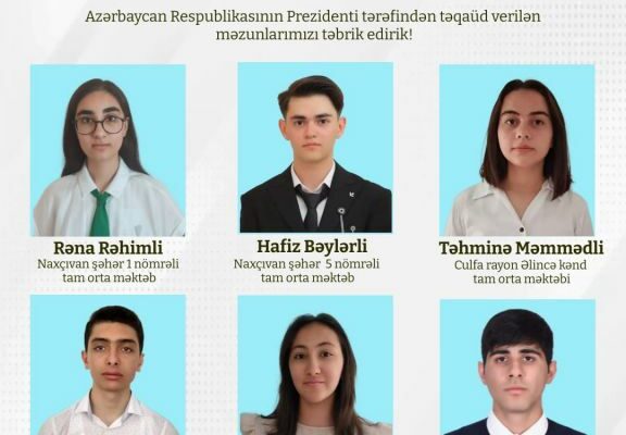 Naxçıvanda bu il ali məktəblərə daxil olmuş 6 tələbəyə Prezident təqaüdü verilib