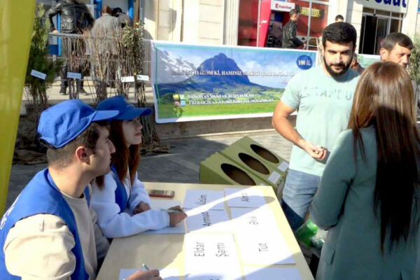 Naxçıvanda ilk dəfə “Tullantıları tinglərə dəyiş” aksiyası keçirilib