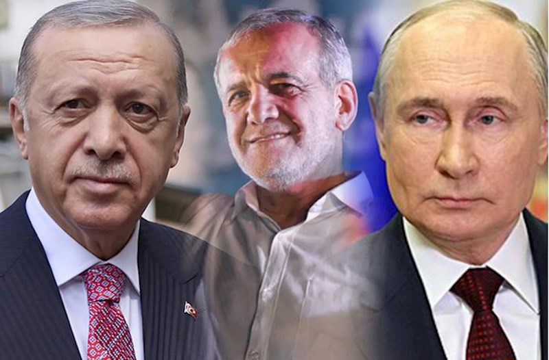 Ərdoğan və Putin Pezeşkianla danışıblar