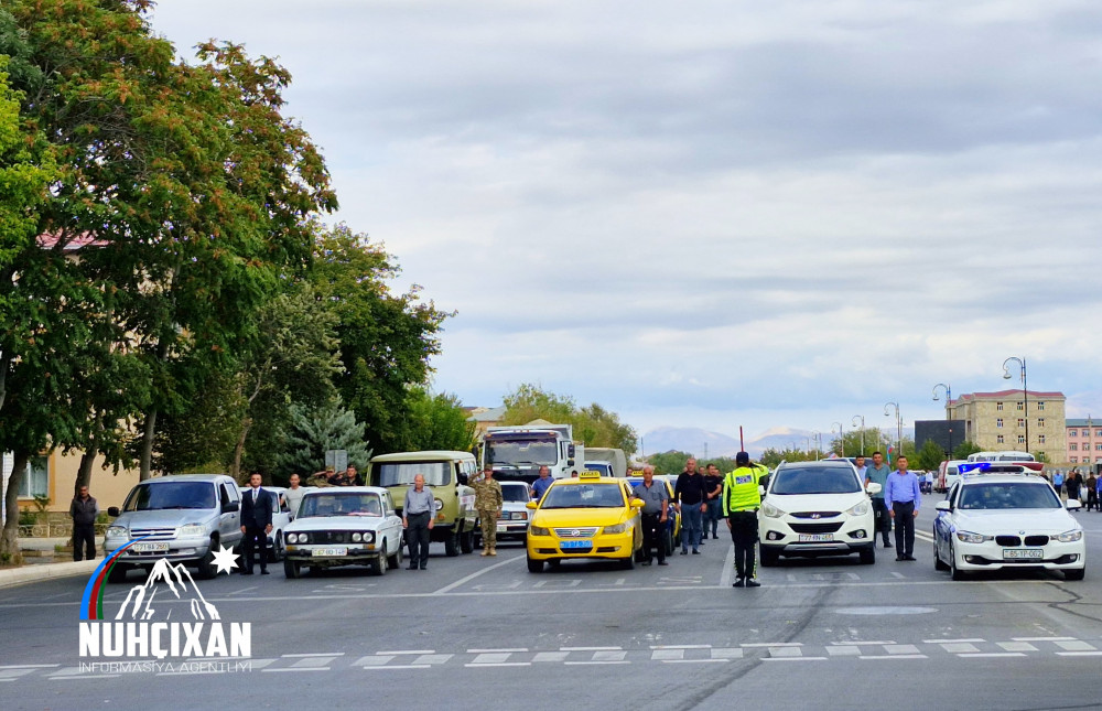 Naxçıvanda Vətən müharibəsi şəhidlərinin əziz xatirəsi bir dəqiqəlik sükutla anıldı – FOTO