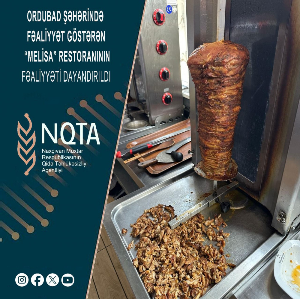 Ordubad şəhərində fəaliyyət göstərən “Melisa” restoranının fəaliyyəti dayandırılıb