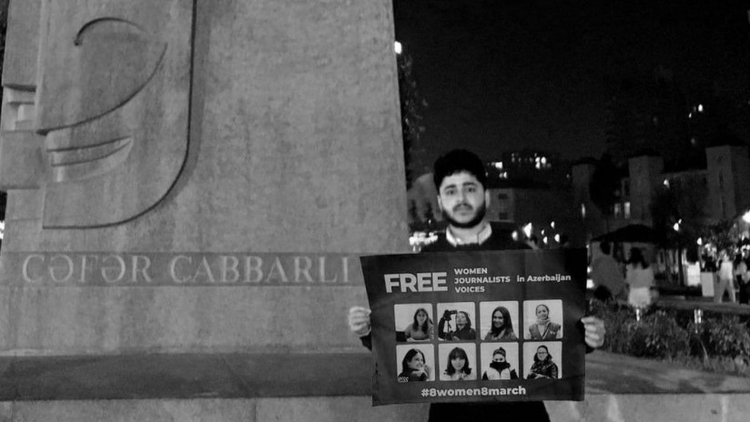 Bakıda plakat qaldıran fəal həbs olunub