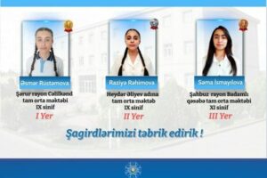 Naxçıvanın 3 məktəblisi “Ən yaxşı təqdimat” müsabiqəsində qalib olub