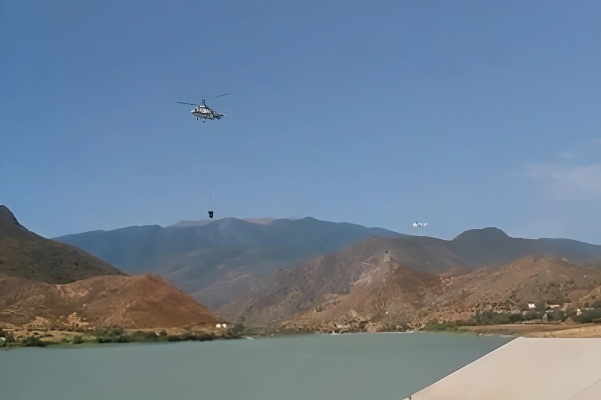 Ağdərədə güclü yanğınla mübarizə davam edir